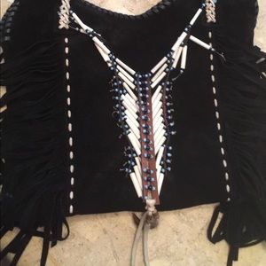 Genuine suede Native American purse